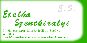 etelka szentkiralyi business card